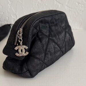 Chanel Black Quilted Pouch